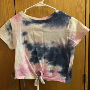 Cropped tie dye t-shirt